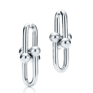 Tiffany&Co. Hardwear Sterling Silver Link Earrings with Original Packaging